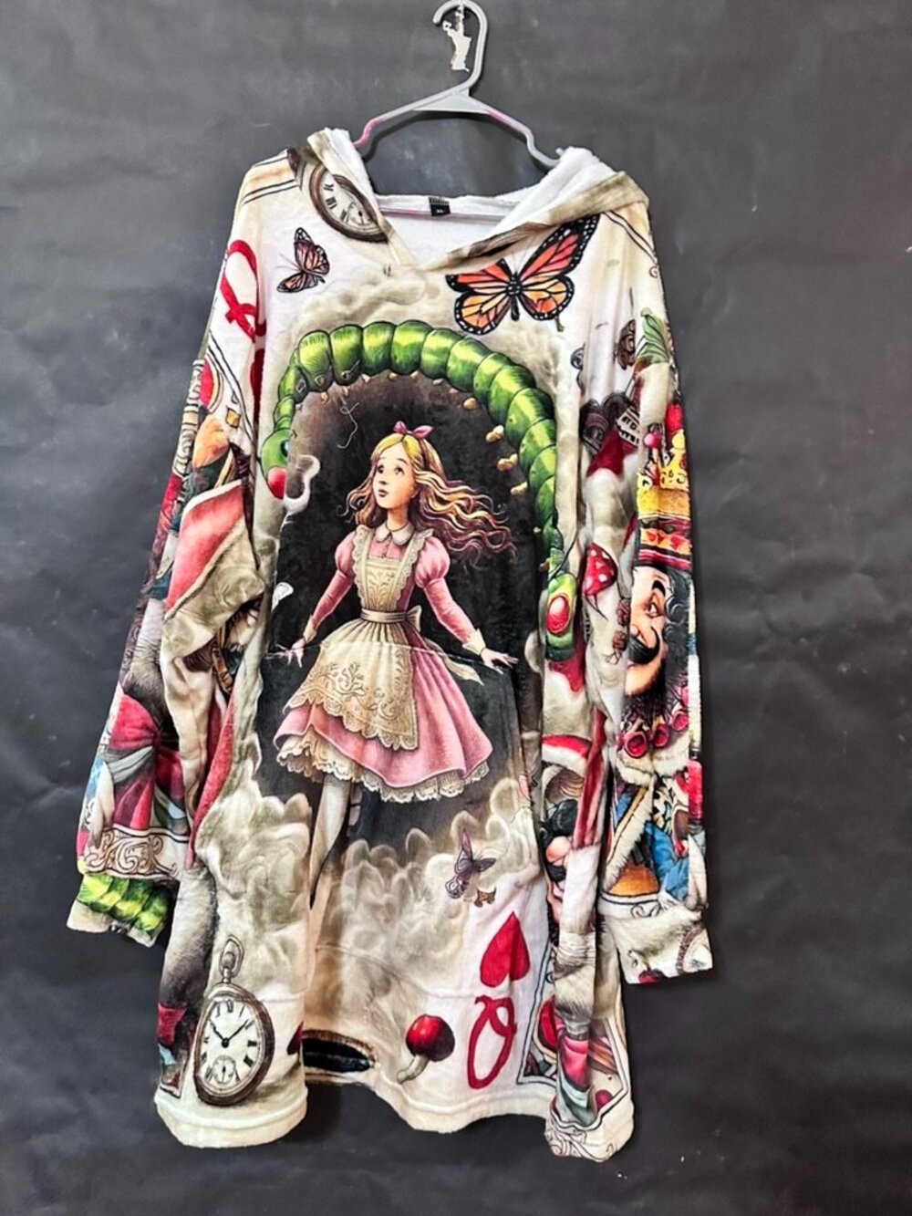 Conceptual Subculture Alice in Wonderland NWT Huge Cozy Blanket Hoodie OS Furry
